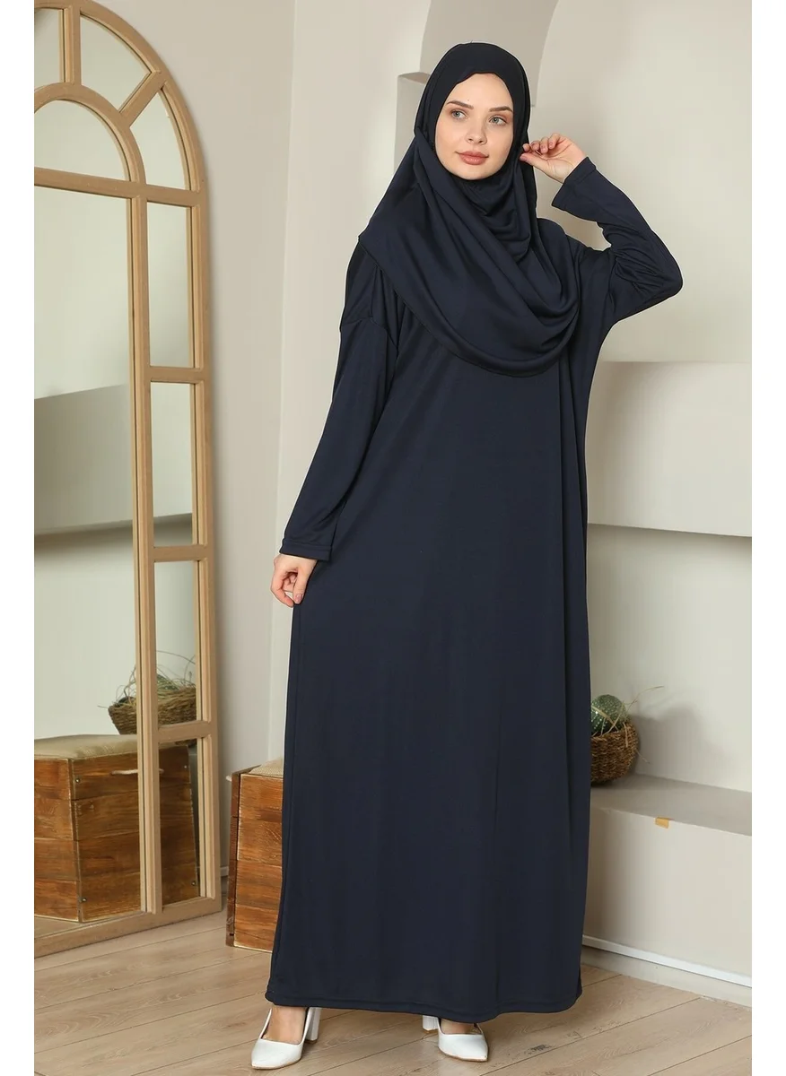 Medipek Easy-to-Wear One-Piece Prayer Dress Navy Blue