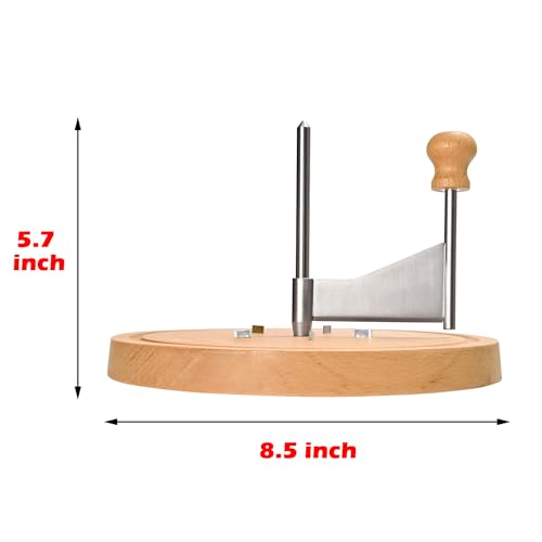 WILLOWDALE Wooden Cheese Curler, 8.5 Inches Cheese Cutter Stainless Steel Cheese Shaver for Cheese Wheel & Chocolate, Manual Cheese Slicer Kit, Suitable for Home, Restaurants, Cafes, and Dessert Shops - Image 4