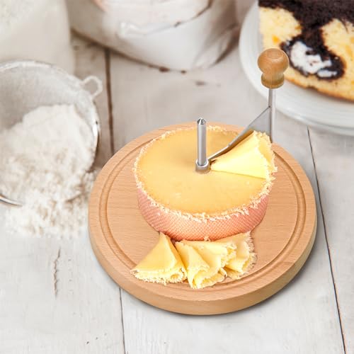 WILLOWDALE Wooden Cheese Curler, 8.5 Inches Cheese Cutter Stainless Steel Cheese Shaver for Cheese Wheel & Chocolate, Manual Cheese Slicer Kit, Suitable for Home, Restaurants, Cafes, and Dessert Shops - Image 5