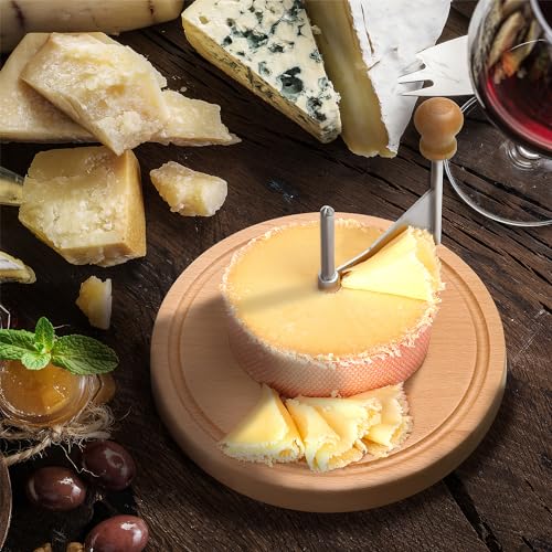 WILLOWDALE Wooden Cheese Curler, 8.5 Inches Cheese Cutter Stainless Steel Cheese Shaver for Cheese Wheel & Chocolate, Manual Cheese Slicer Kit, Suitable for Home, Restaurants, Cafes, and Dessert Shops - Image 3