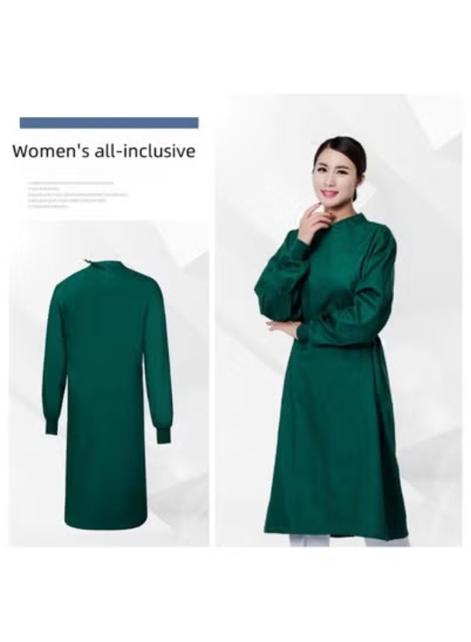 Generic Surgical gown, medical special hand-washing gown, isolation gown, long-sleeved female doctor work clothes, hand-washing clothes, surgical gown (green)  - Image 1