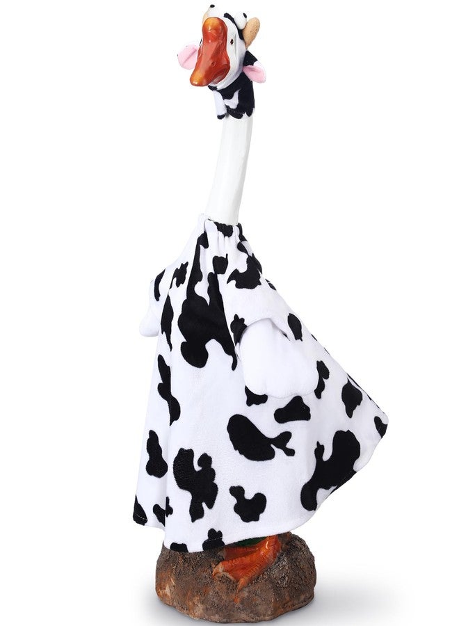 Cutecrop Cow Goose Outfit Goose Clothes for 23” High Cement or Plastic Goose Lawn Goose Clothing, Goose Outfit, Lawn Goose Outfit, Garden Goose Costume - Image 1
