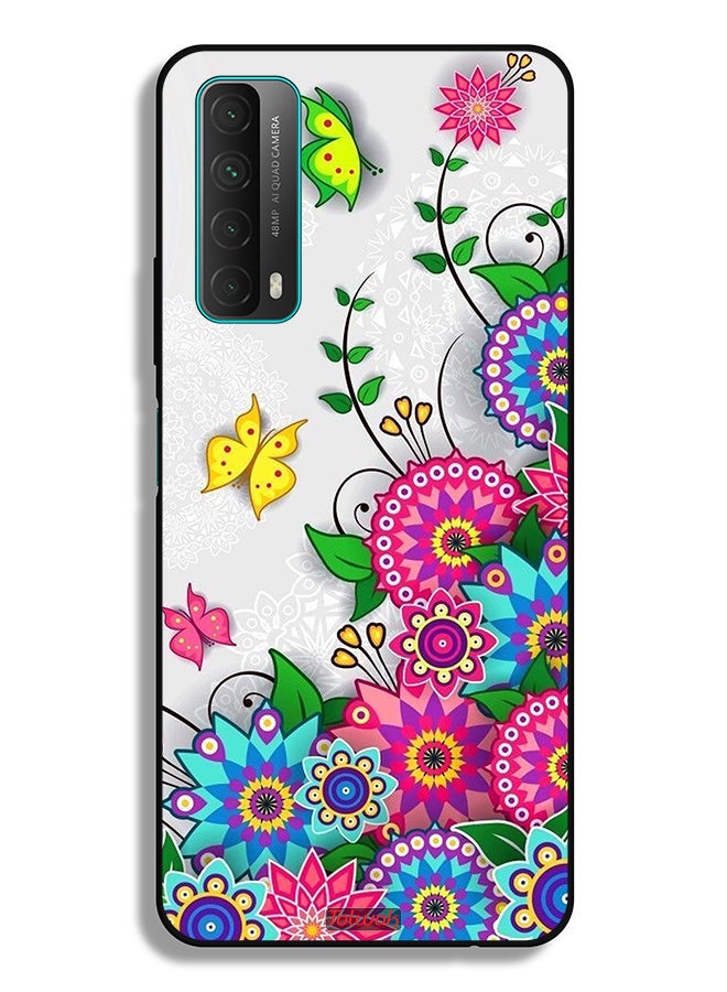 Tolwak Huawei P smart (2021) Protective Case Cover Mandala Flowers - Image 2