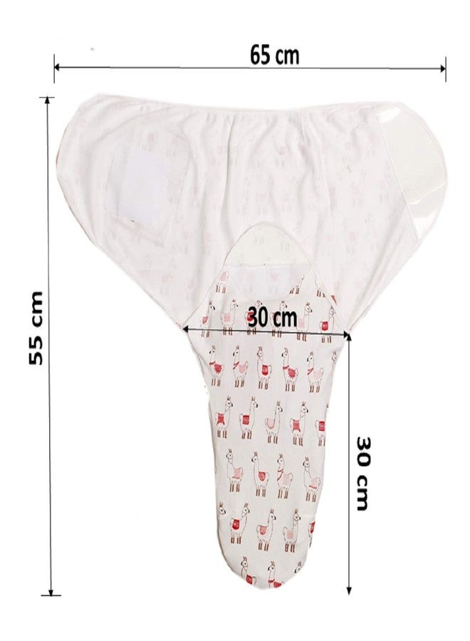 PEUBUD ® Adjustable Pure Cotton Soft Wrap/Sleeping Bag/Wrapper Envelope Swaddle for Newborn Baby - Pack of 2 (Multicolor, 0-3 Months) - Image 2