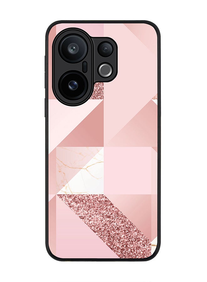 Stylizedd For vivo X200 FE / S30 Pro mini Case,Slim fit Camera Protection, Shockproof Thin Phone cover  - Marble Pink Geometric