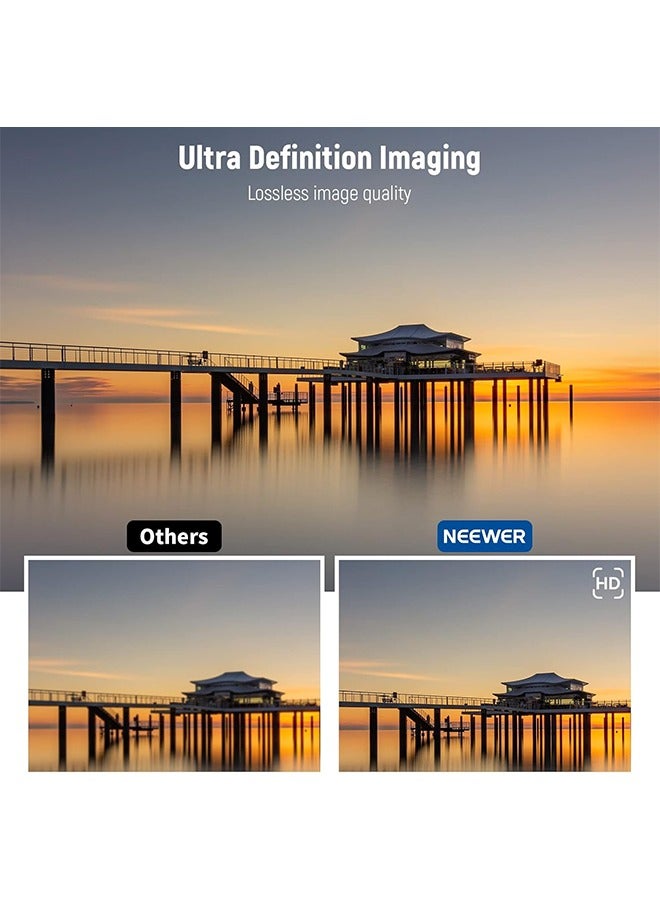 52mm Variable ND Filter ND3-ND1000, 1.5-10 Limited Stops Neutral Density Filter with HD Optical Glass  Double Sided 30 Layer Nano Coatings, Water Repellent/Scratch Resistant/Aluminum Frame - Image 2