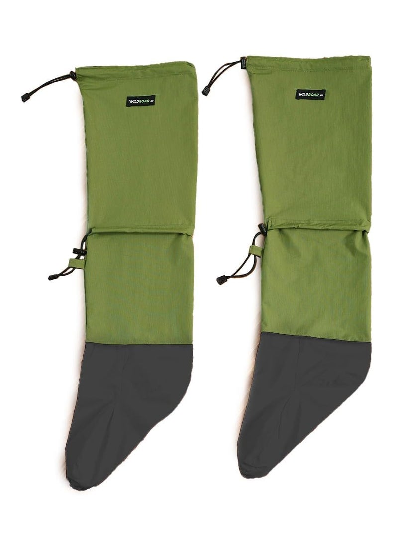 wildroar Anti Leech Socks-Fresh Olive-Water Repellent - Image 1