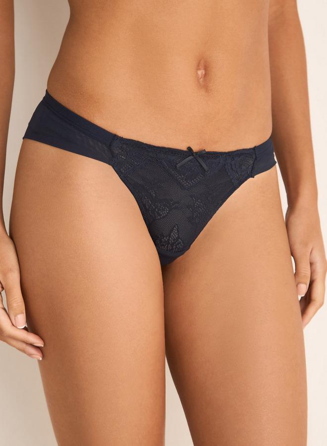 Splash FAV Lace Plunge Bra and Briefs Set - Image 3