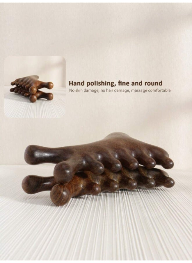 Shein Natural Sandalwood Wide-Tooth Comb – Wood Comb & Dual Face/Scalp Massage Tool – Anti-Static Hair Care Essential - Image 4