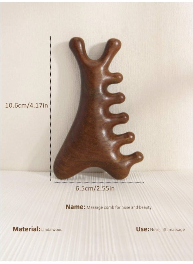 Shein Natural Sandalwood Wide-Tooth Comb – Wood Comb & Dual Face/Scalp Massage Tool – Anti-Static Hair Care Essential - Image 5