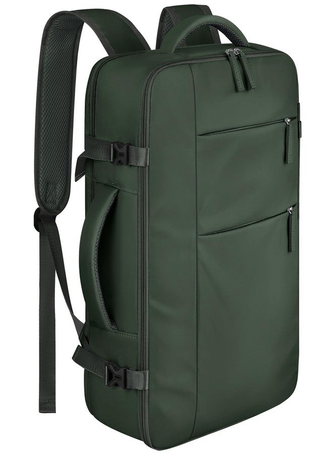 Capolo Travel Backpack for Women Men Waterproof Laptop Backpack Airlines Approved Carry On Backpack Bag Computer Bookbag for Business, Work, Traveling Fits 15.6 Inch Laptop(Green) - Image 1