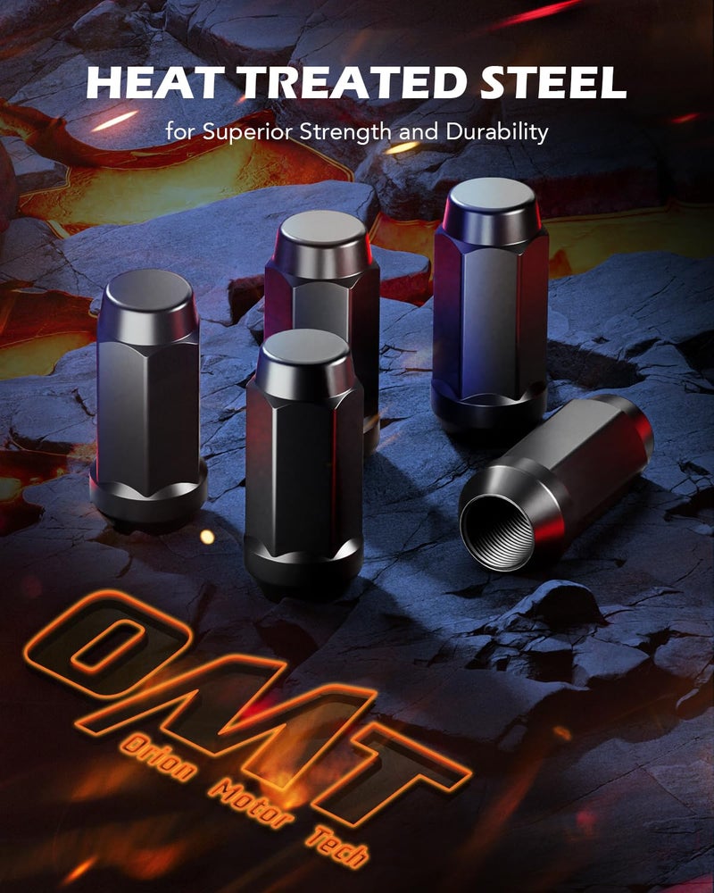Orion Motor Tech M14x1.5 Lug Nuts with Cone Seat, 3/4" 19mm Hex Wheel Lug Nuts Compatible with Chevy Silverado Suburban 1500 Tahoe Colorado Traverse, Ford F-150 Ram 1500 Aftermarket Wheel, Set of 24 - Image 5