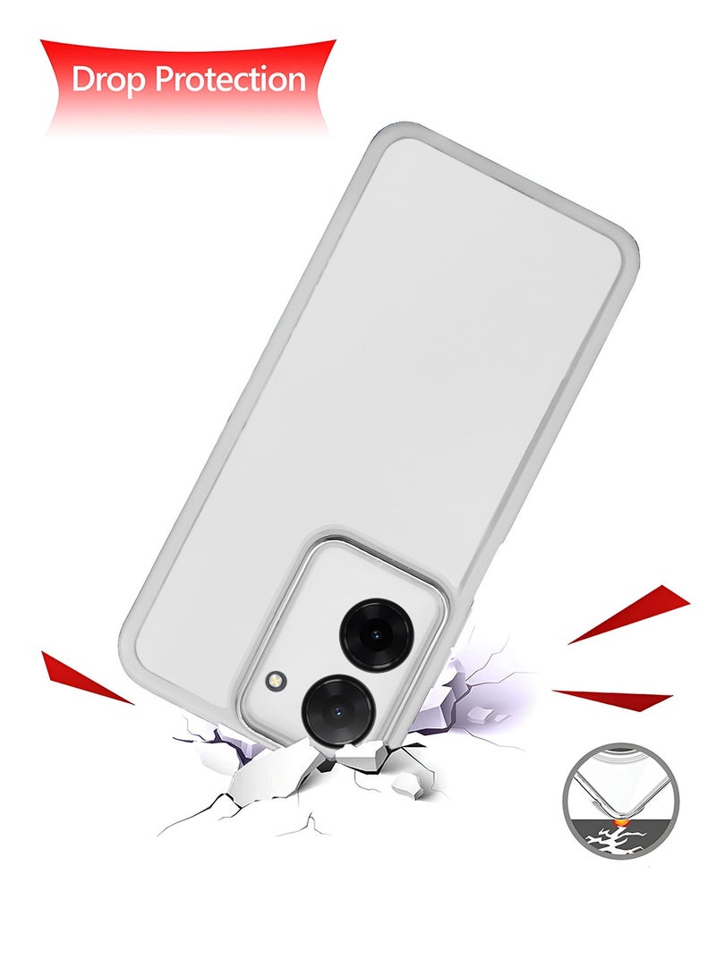 Wtech Xiaomi Redmi A5 4G 2025 Soft Transparent TPU Silicone Ultra Thin Phone Stylish Electroplated Camera Border Back Case Cover - White - Image 3