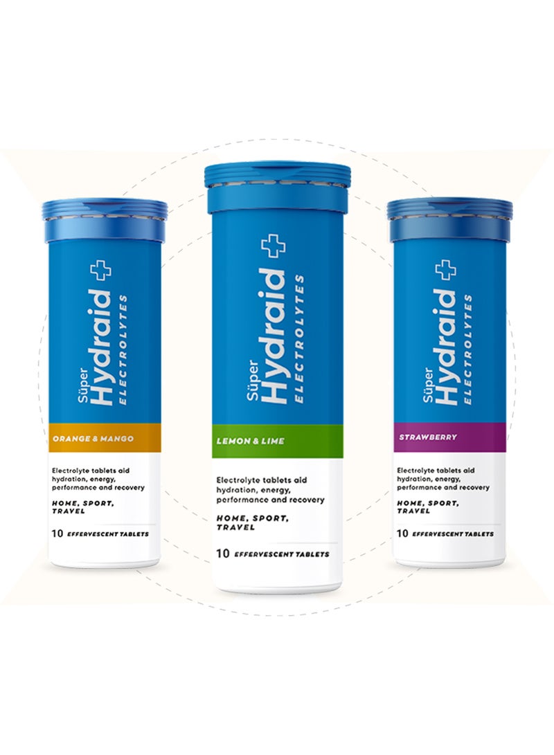 Super Hydraid Orange And Mango Electrolyte, 10 Tablets