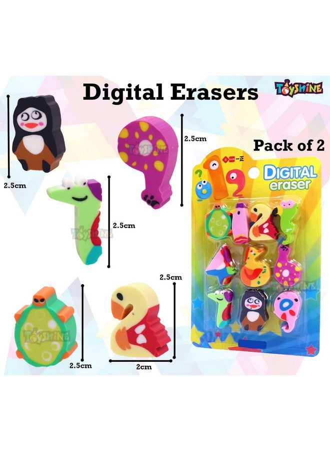 Toyshine Toyshine Pack of 30 (3 Pack) Numbers and Animals Theme Colorful Erasers for Children Party Favors, School Supplies, Birthday Return Gift for Boys Girls 3 4 5 6 Year Old  - Image 5