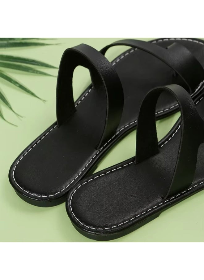 Rup Art Women’s Toe Ring Thong Sandals – Summer Clip Toe Flat Beach Slippers, Comfortable Holiday Footwear  - Image 4