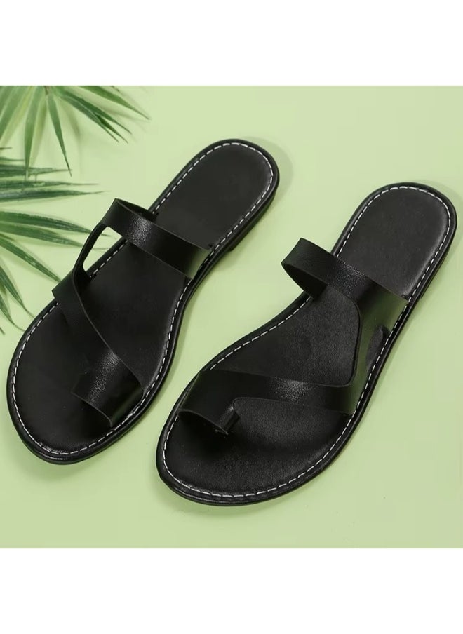 Rup Art Women’s Toe Ring Thong Sandals – Summer Clip Toe Flat Beach Slippers, Comfortable Holiday Footwear  - Image 5