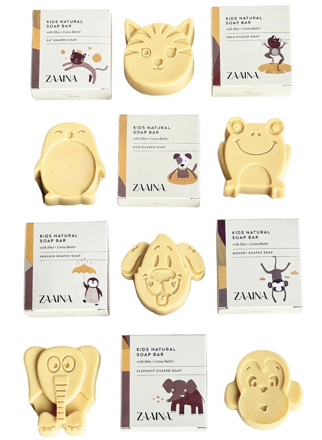 ZAAINA Natural Kids Soap - Easter Gifts, Fun Bath Time for Children - Unique Cute Animal Shape Soaps for Boys Girls, Gift for Kids, Handmade Body Soaps - Gentle on Sensitive Skin - Set of 6 - Image 1