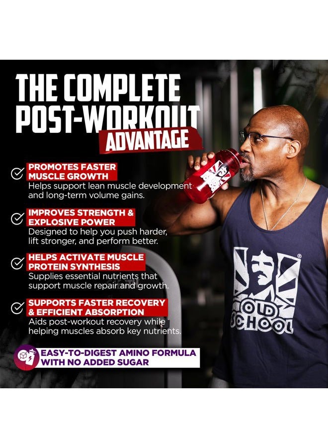 Old School Labs Vintage Build – Post Workout Recovery & Muscle Building Powder Drink for Muscular Strength & Growth - Reduces Soreness – Creatine Monohydrate, BCAAs, L-Glutamine – Fresh Berries Flavor – 377g - Image 5