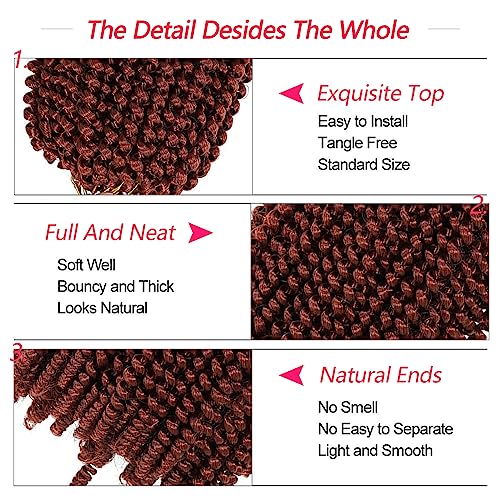 ROKTRESS Spring Twist Hair 12 Inch 6 Packs Crochet Braiding Hair for Passion Twist Butterfly Locs Synthetic Hair Extensions (12 Inch, 350#) - Image 2