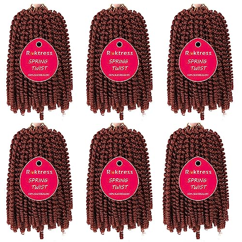 ROKTRESS Spring Twist Hair 12 Inch 6 Packs Crochet Braiding Hair for Passion Twist Butterfly Locs Synthetic Hair Extensions (12 Inch, 350#) - Image 5