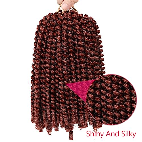 ROKTRESS Spring Twist Hair 12 Inch 6 Packs Crochet Braiding Hair for Passion Twist Butterfly Locs Synthetic Hair Extensions (12 Inch, 350#) - Image 4