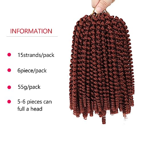 ROKTRESS Spring Twist Hair 12 Inch 6 Packs Crochet Braiding Hair for Passion Twist Butterfly Locs Synthetic Hair Extensions (12 Inch, 350#) - Image 3