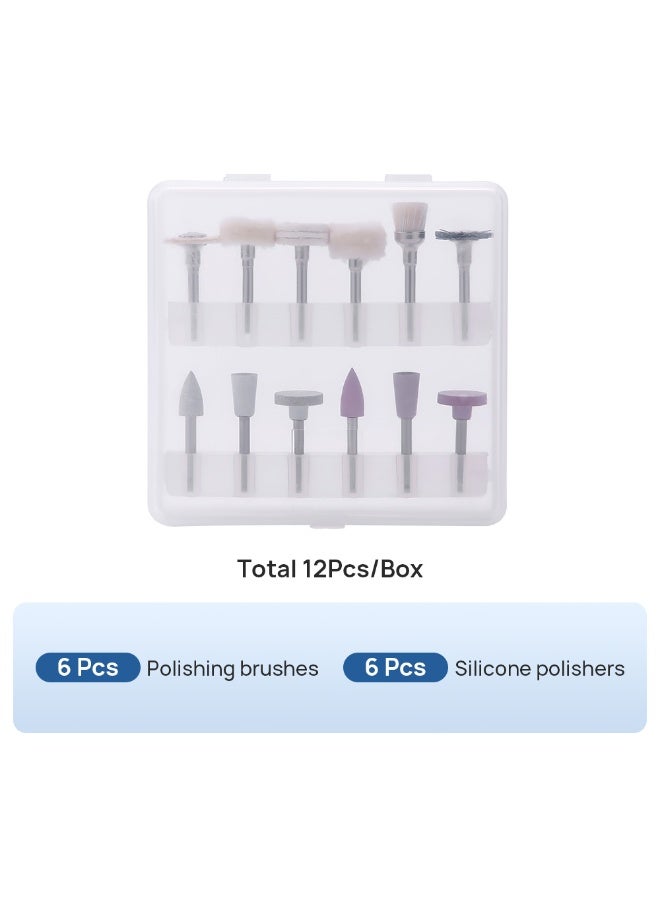 LYuen 12PCS/Box Dental Composite Polishing Kit RA 2.35mm Polisher for Low Speed Hanpiece Porcelain Natural Teeth Nail Polishing - Image 2