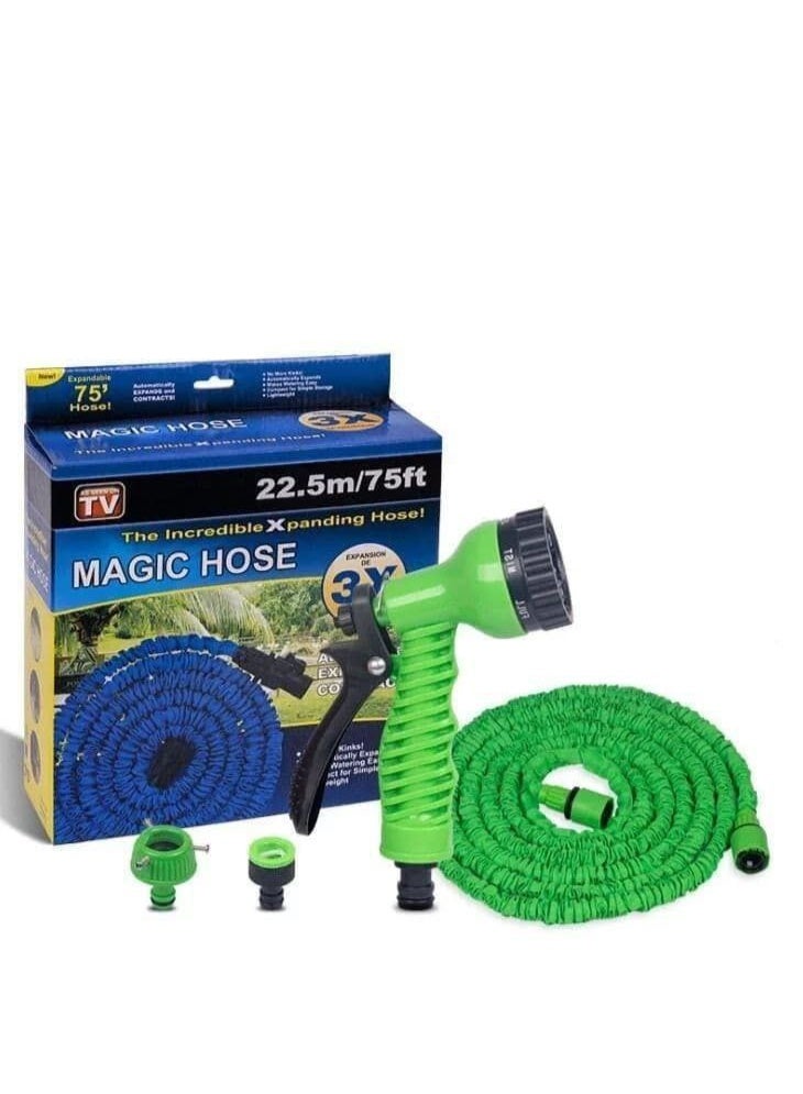 Make car washing and garden watering effortless with the innovative Expandable Magic Hose. Engineered with premium, high-elasticity durable materials, this lightweight garden hose automatically expands up to three times its original length with water pressure and shrinks back in seconds for compact, tangle-free storage, providing the ultimate solution for heavy-duty cleaning and high water flow. - Image 5