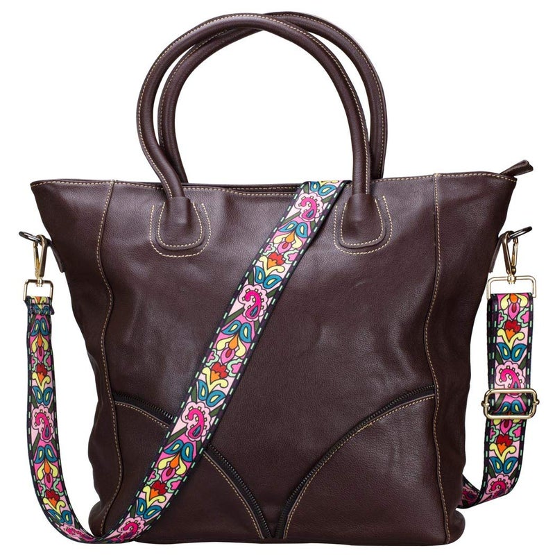 Zanqano Crossbody Strap For Purses Replacement Adjustable Guitar Multicolor Style Handbag Straps (Flower) - Image 3