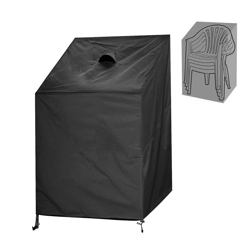 Stacking Chair Cover, 420D Patio Chair Cover, Outdoor Patio Furniture Covers for Stacked Chairs, Outdoor Lawn Dining Chair Covers 1 pack (28" W x 28" D x 49" H)