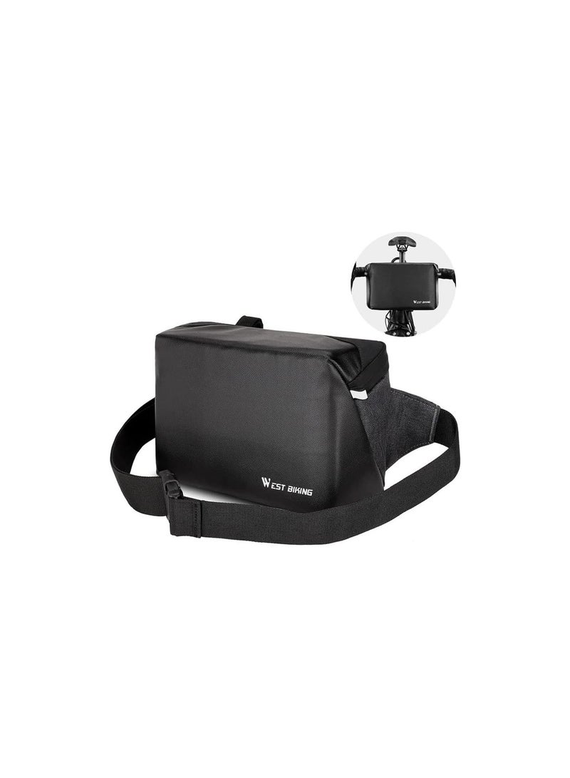 GGOOT Practical Bicycle Bag Multifunctional Bike Bag Scooter Bike Front Storage Bags Anti-Drop Wear-Resistant Cycling Bag Crossbody Bag Shoulder Chest Waist Bag  - Image 3