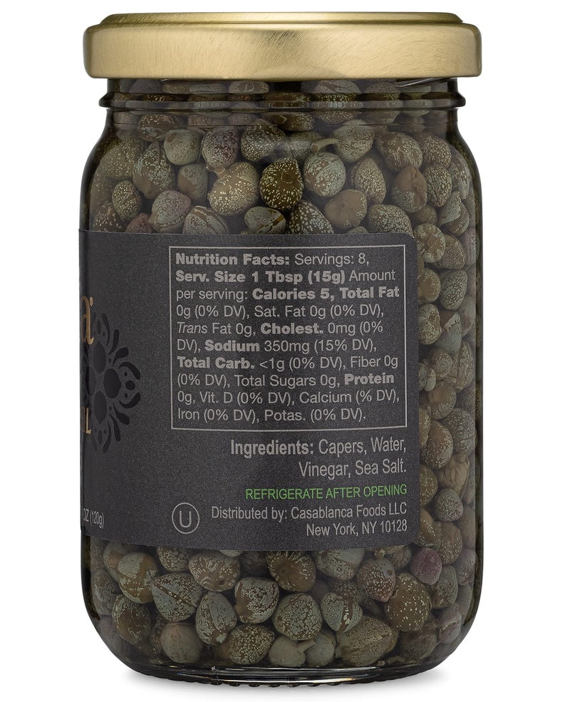 Mina Capers Non Pareil 7 oz, Perfect Mediterranean Seasoning or Garnish, Moroccan Capers Jar, Made with only Capers, Water, Vinegar and Sea Salt, Non GMO, Keto, Vegan, Gluten Free - Image 2