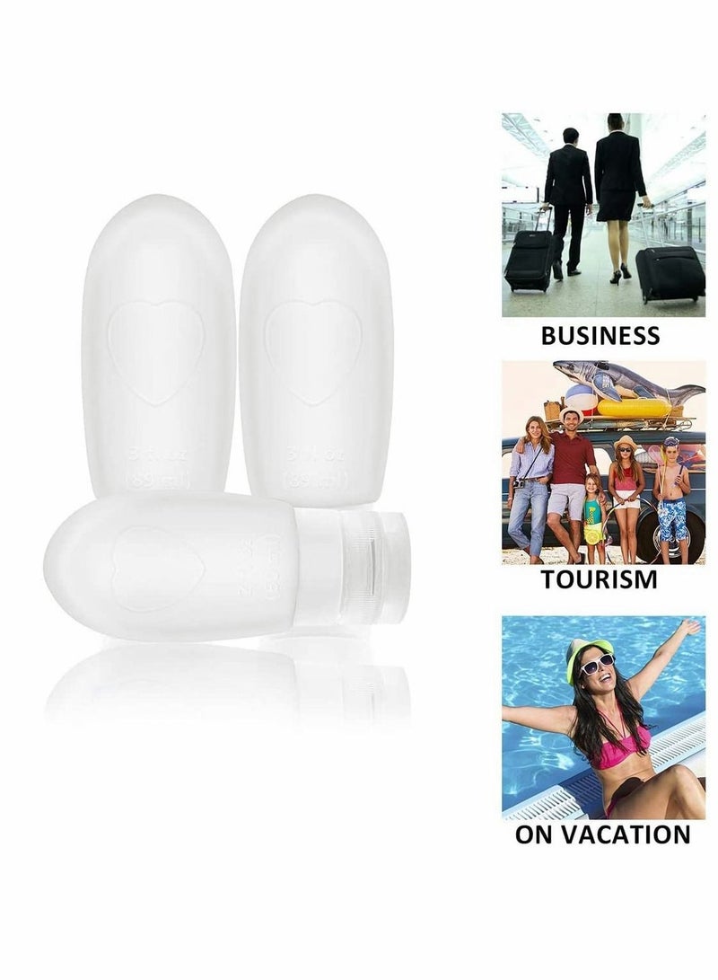 KASTWAVE Travel Bottles Transparent Leakproof Silicone Refillable Travel Containers Squeezable Travel Tube Sets, Portable Travel Bottles, Cosmetic Containers for Shampoo Lotion Soap, 4 Pack - Image 5