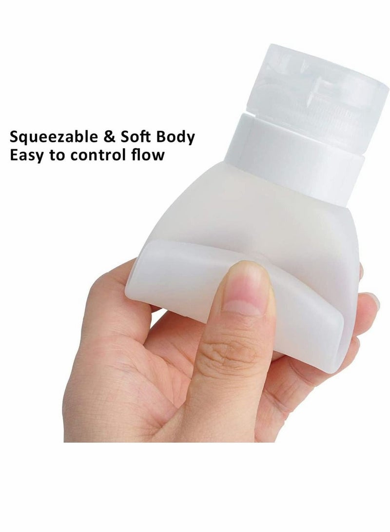 KASTWAVE Travel Bottles Transparent Leakproof Silicone Refillable Travel Containers Squeezable Travel Tube Sets, Portable Travel Bottles, Cosmetic Containers for Shampoo Lotion Soap, 4 Pack - Image 2