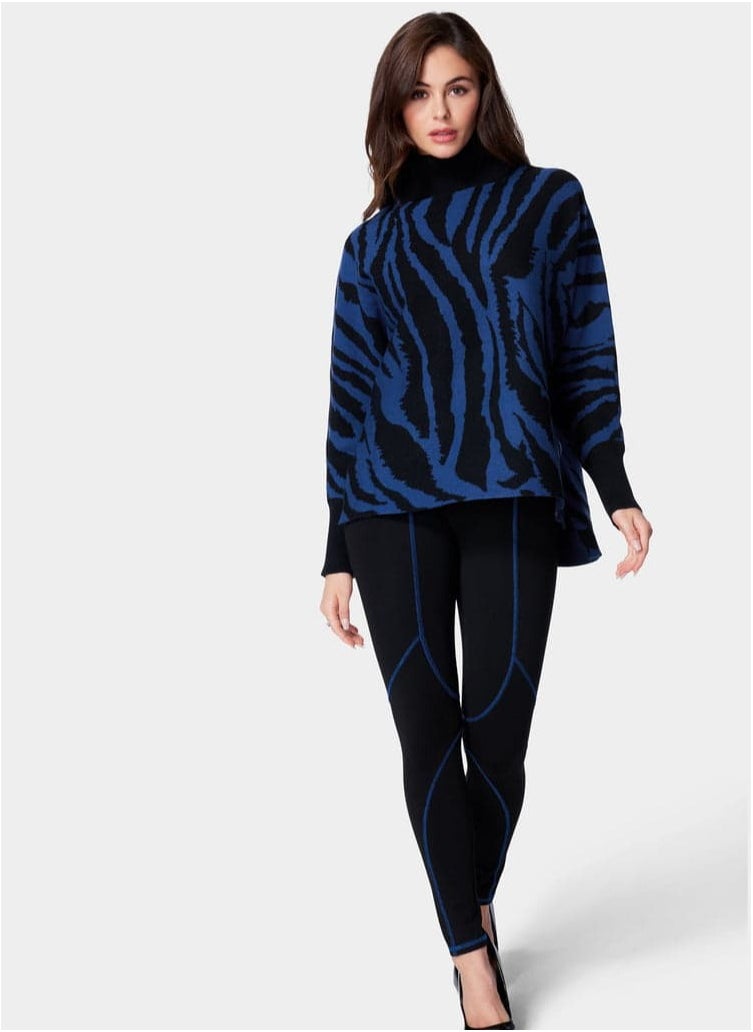 bebe - OVERSIZED JACQUARD PATTERNED SWEATER - Image 1