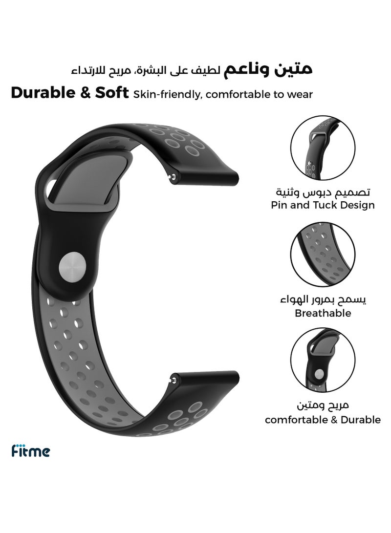 FITME Sport Silicone Replacement Band Smart Watch (22 mm)  - Image 2