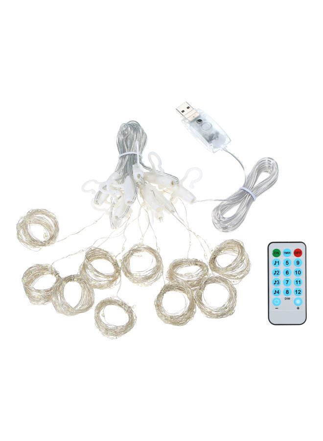 NIBEMINENT 300-LED Curtain Light With Remote Control White 3x3meter - Image 1