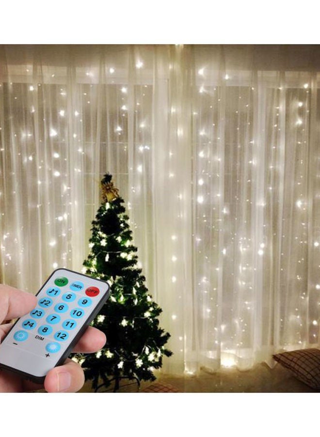 NIBEMINENT 300-LED Curtain Light With Remote Control White 3x3meter - Image 4
