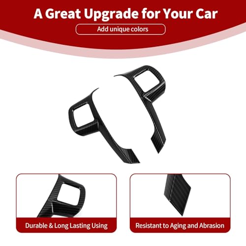 PDKLIN for Pacifica Steering Wheel Panel Trim for Chrysler 300/300C 2010-2014/ Pacifica 2011-2014 Carbon Fiber Interior Accessories 2pcs - Image 5