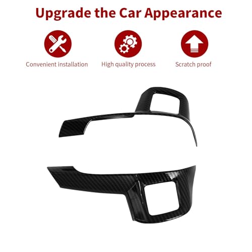 PDKLIN for Pacifica Steering Wheel Panel Trim for Chrysler 300/300C 2010-2014/ Pacifica 2011-2014 Carbon Fiber Interior Accessories 2pcs - Image 4