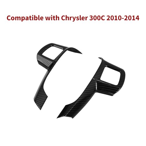 PDKLIN for Pacifica Steering Wheel Panel Trim for Chrysler 300/300C 2010-2014/ Pacifica 2011-2014 Carbon Fiber Interior Accessories 2pcs - Image 3