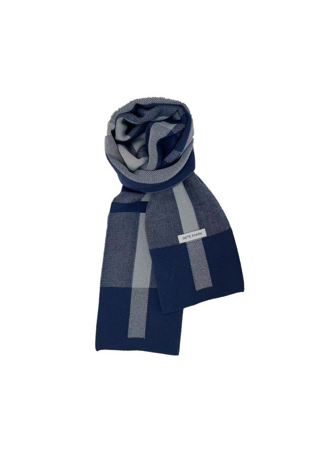 Scarf For Boys In Autumn And Winter New Style Warm K-style Versatile Student Youth Plaid Scarf Men's Trendy Direct Sale