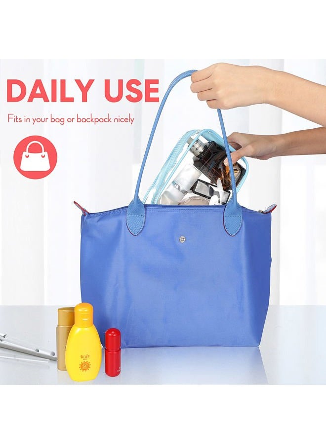 Reginary 16 Pack Clear Cosmetic Bag, Transparent Toiletry Bag Travel Pouch with Zipper Waterproof PVC Plastic Organizer Case for Women Men Traveling Vacation Organization Business Trip Home, 8 Colors - Image 5