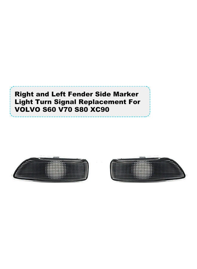 NIBEMINENT 2-Piece Replacement Fender Side Light For Volvo LVO S60 V70 S80 XC90  - Image 3