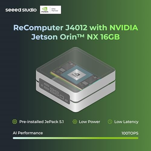 seeed studio NVIDIA Jetson Orin NX 16GB Edge AI Device - reComputer J4012, 4xUSB 3.2, M.2 Key E & Key M Slot, Pre-Installed Jetpack System with NVIDIA Jetpack on 128GB NVMe SSD - Image 2