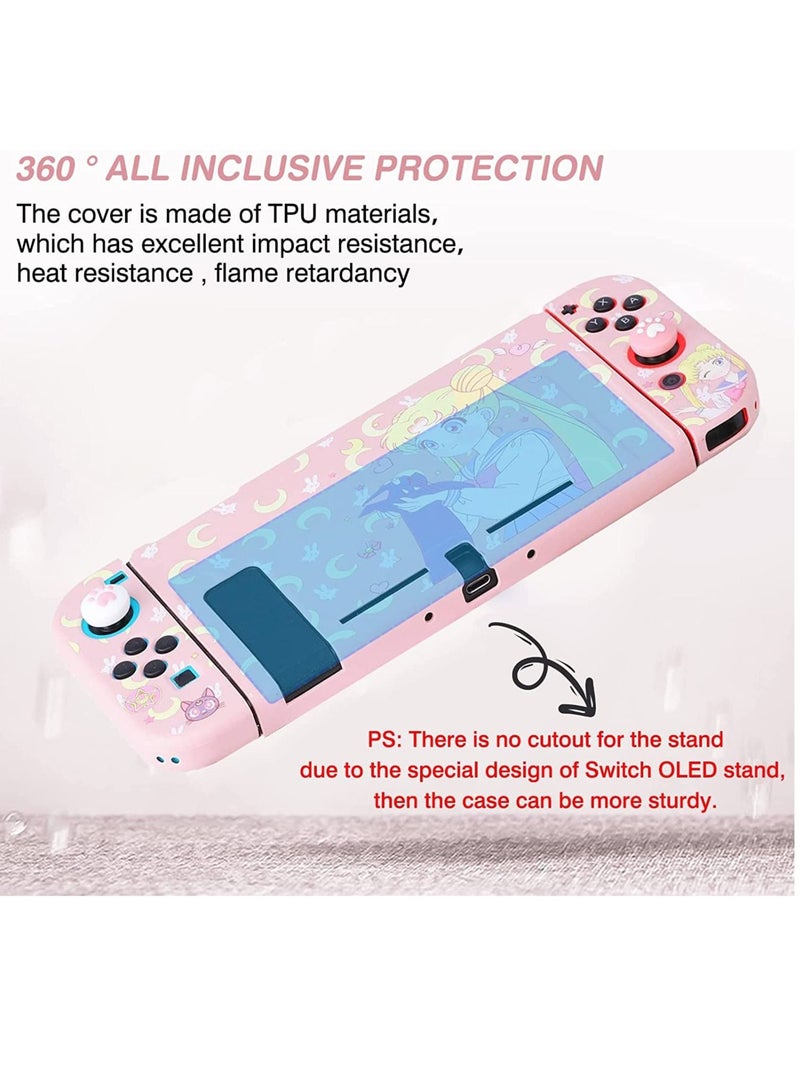 SYOSI Protective Case for Nintendo Switch Soft Slim Grip Cover Shell for Console and Joy-Con with Screen Protector, Thumb Grips, Anti-Scratch - Image 2