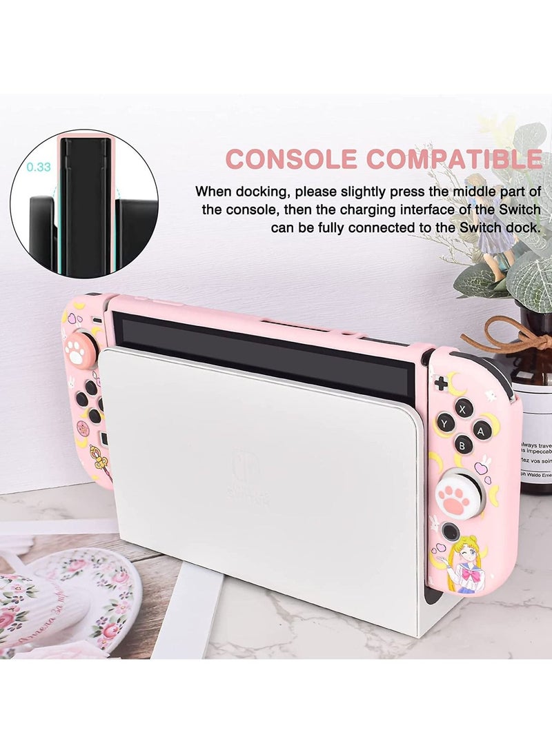 SYOSI Protective Case for Nintendo Switch Soft Slim Grip Cover Shell for Console and Joy-Con with Screen Protector, Thumb Grips, Anti-Scratch - Image 4