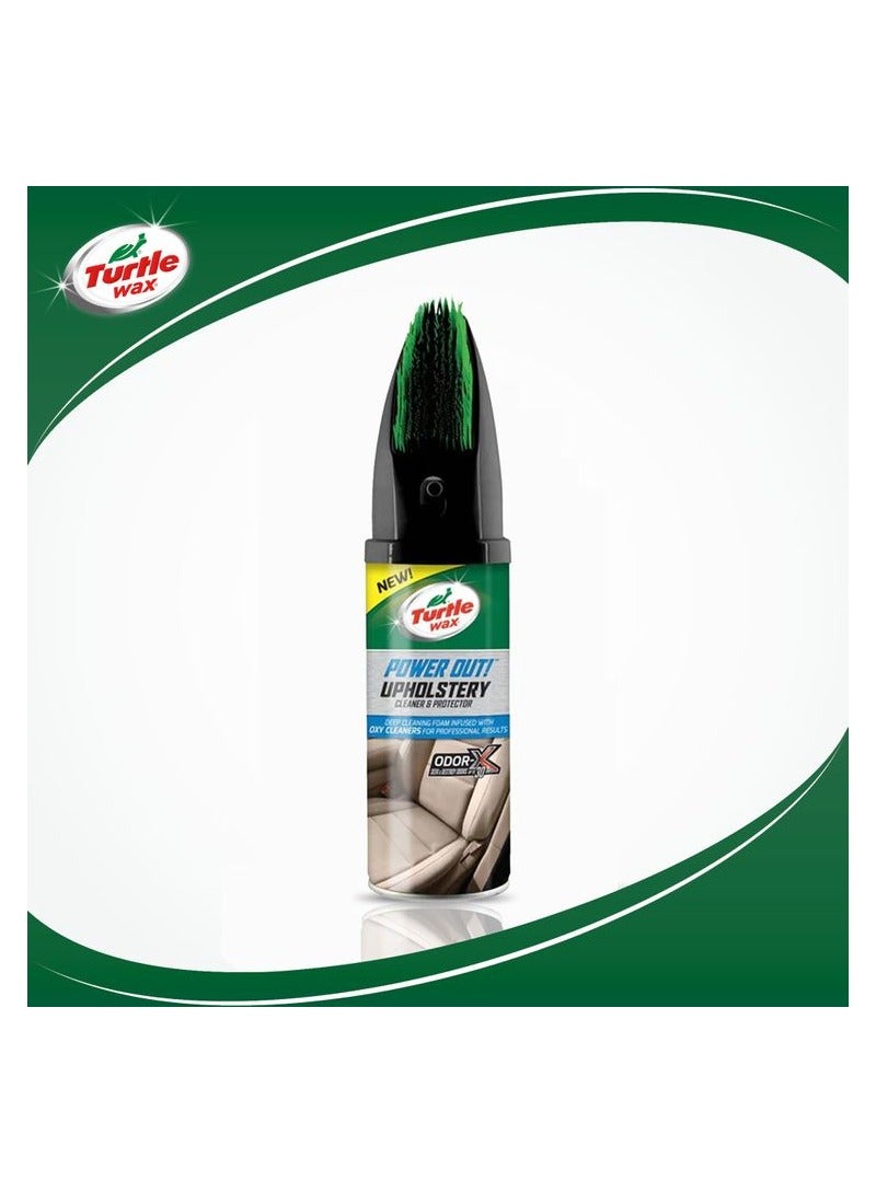TURTLE Car Interior Cleaner Turtle Wax Power Out Upholstery Cleaner & Protector - 400ml - Image 1