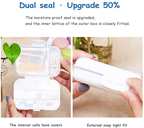 DAYISH 7 Day Weekly Tablet Medicine Storage Box with Compartments/Pill Dispenser Container Organizer Medicine Box Removable 8 Compartments (1 Pack, 8 Slots Box) - Image 4